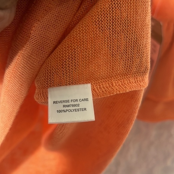 ERIN LONDON WOMENS ORANGE COLOR INSIDE OUT TOP, SIZE M - Picture 7 of 7